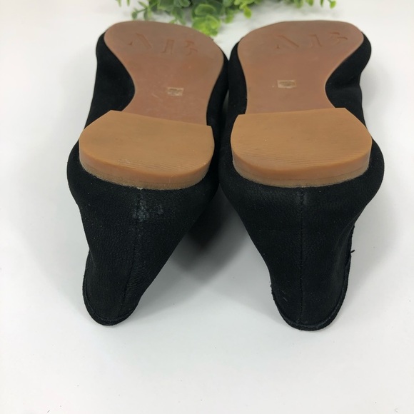 Matt Bernson Waverly Cap Toe Ballet Flats Black suede Size 7M. - Picture 4 of 12